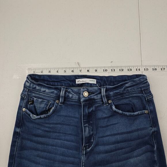 Kancan high rise medium distressed jeans blue 29 denim womens 5332 skinny - Picture 4 of 11